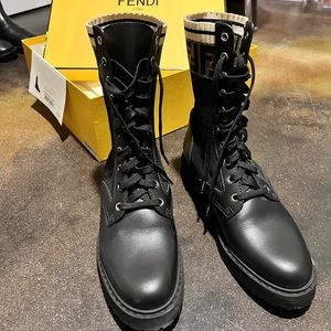 Fendi combat boots worn twice